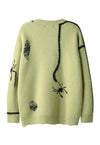 Spider sweater creepy grunge jumper Gothic punk top in green