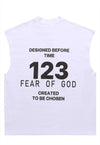 Saint print tank top bible slogan sleeveless tee retro vest