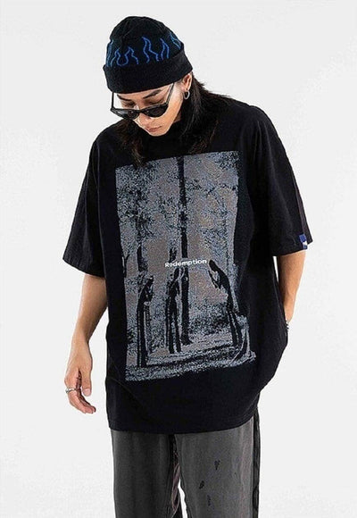 Dark Forest t-shirt Gothic tee creepy punk top in black