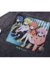 Bocchi the rock t-shirt Anime tee Japanese top vintage grey