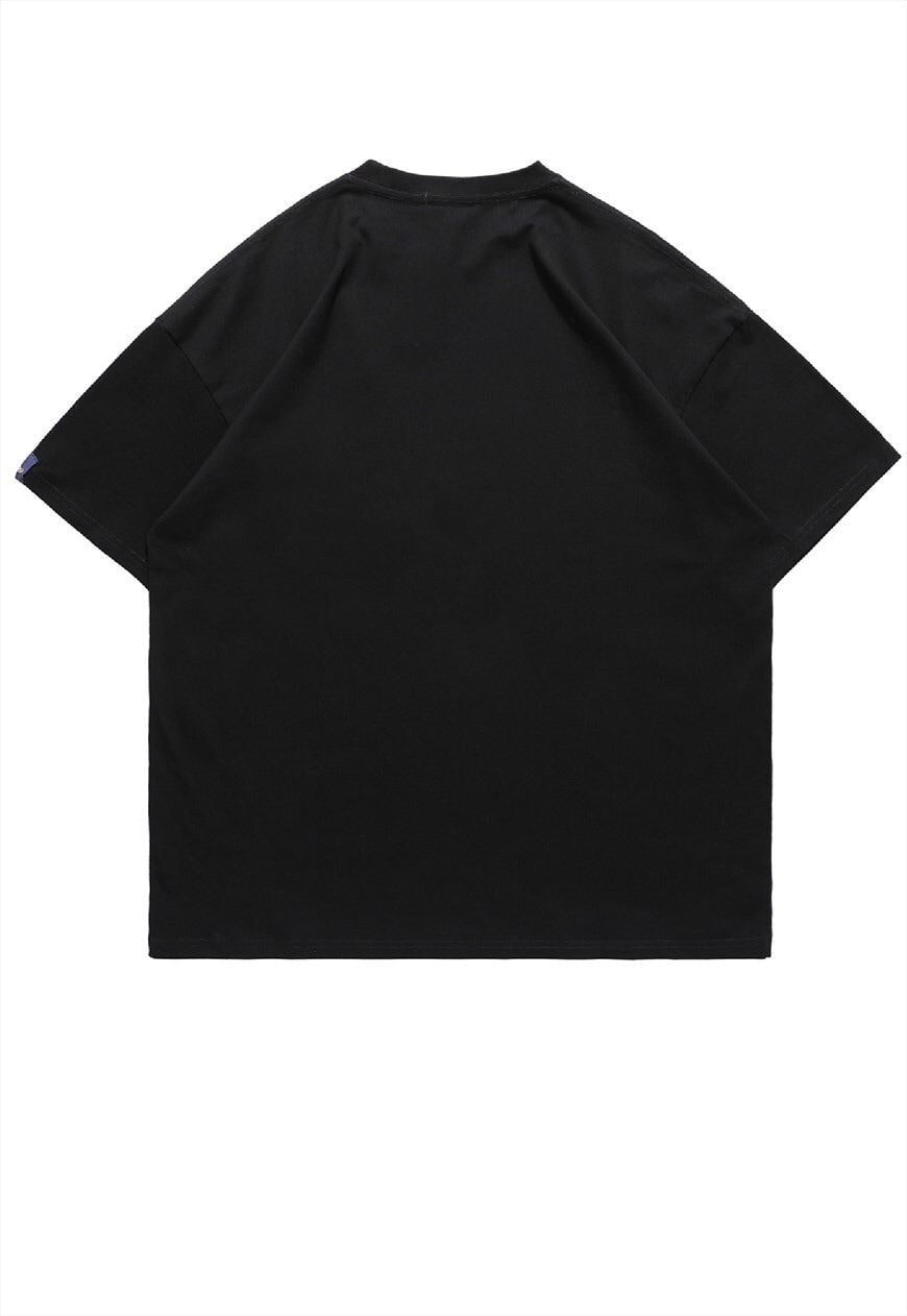 Rocket man t-shirt Korean tee Gangnam style top in black