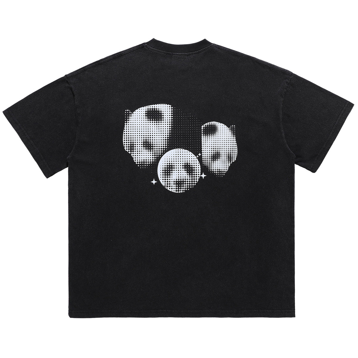 Panda t-shirt animal mprint top koala top in black