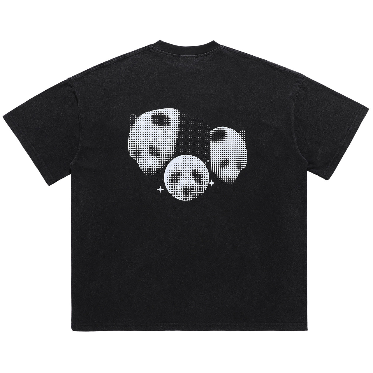 Panda t-shirt animal mprint top koala top in black