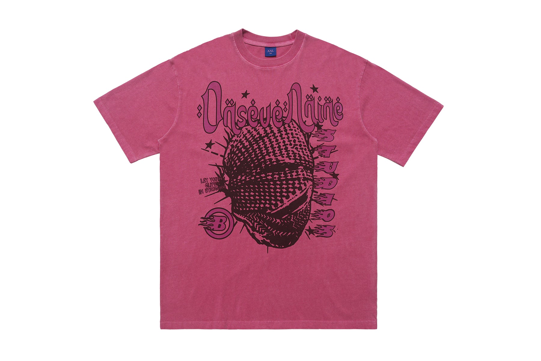 Arabic t-shirt hip-hop tee grunge rapper top in pink