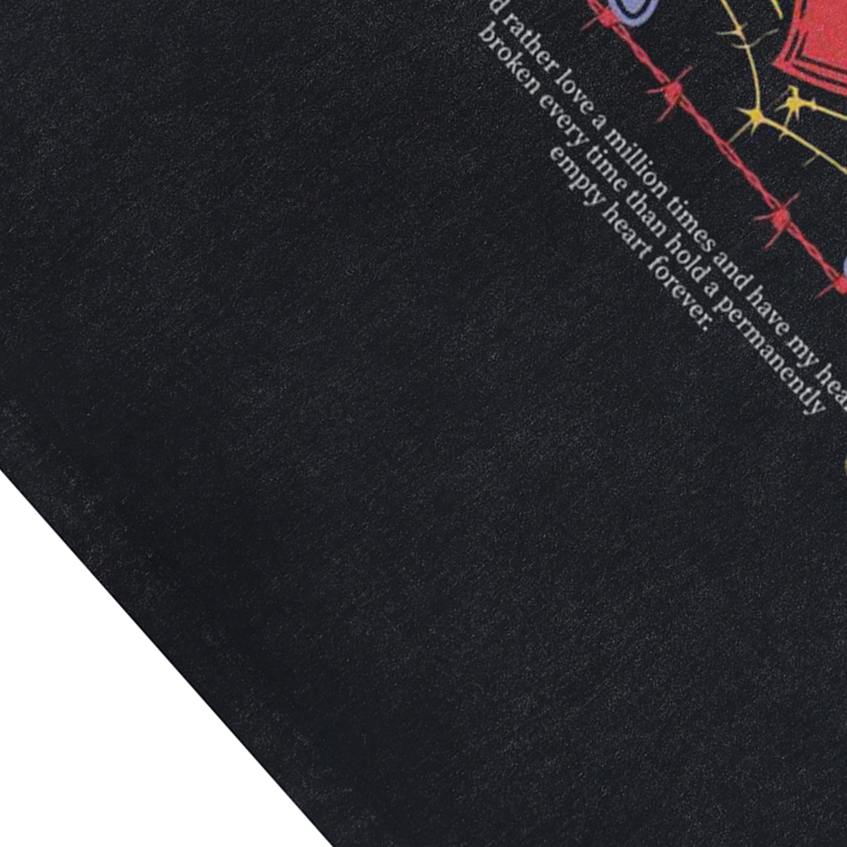 Broken heart sleeveless t-shirt tattoo print surfer vest 90s rocker tank top in acid wash black