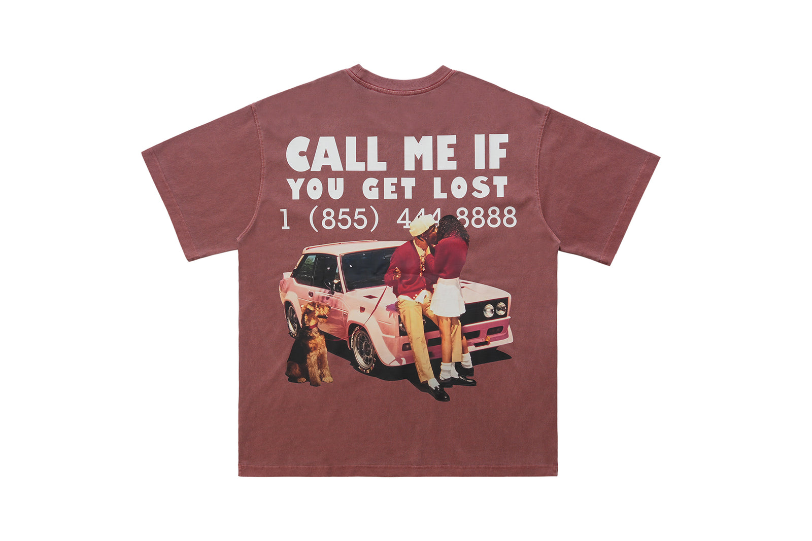 Love affair t-shirt retro photograph top lovers tee in brown