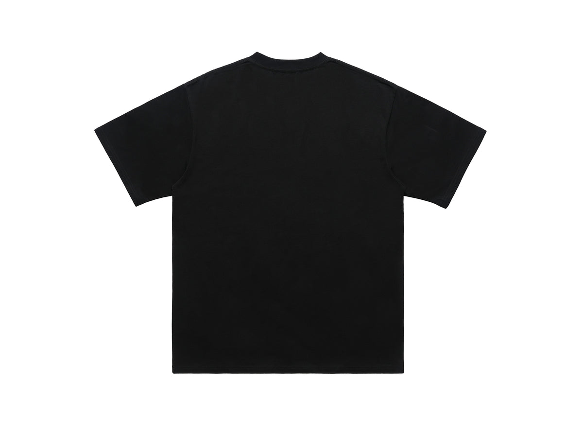 Motivational t-shirt delay no more slogan top in black