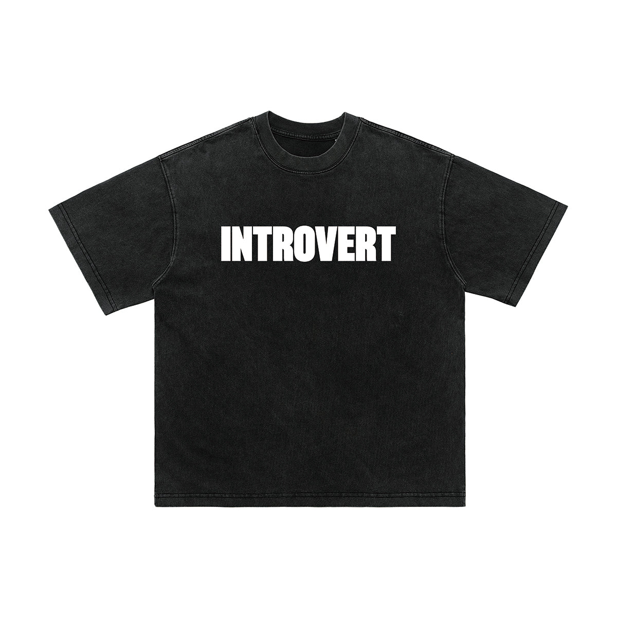 Introvert t-shirt slogan top motivational tee in black