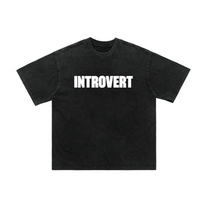 Introvert t-shirt slogan top motivational tee in black