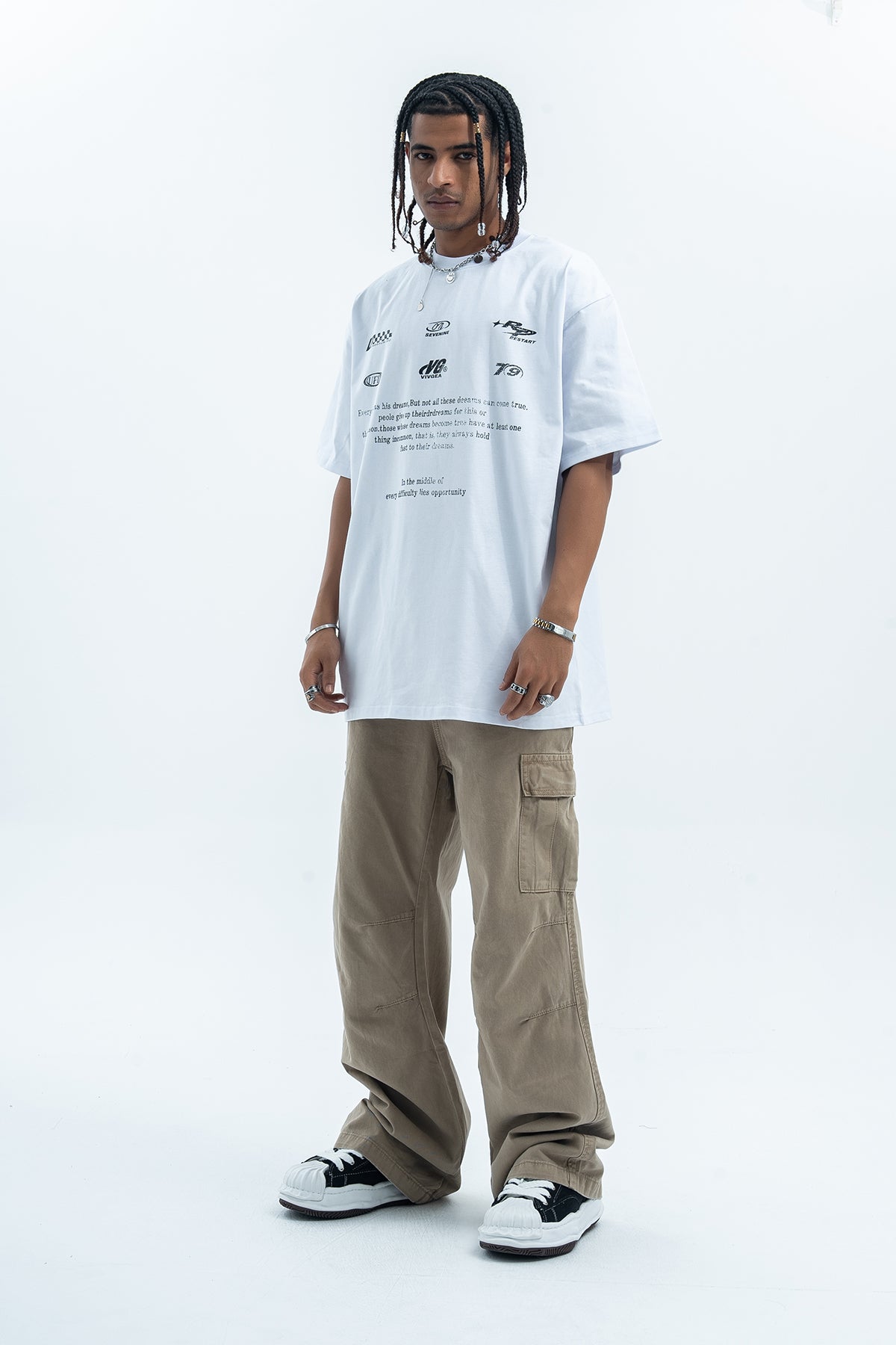 Retro racing t-shirt motorsports top retro logo tee in black