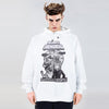 Raver hoodie cyber punk premium skinhead jumper in white