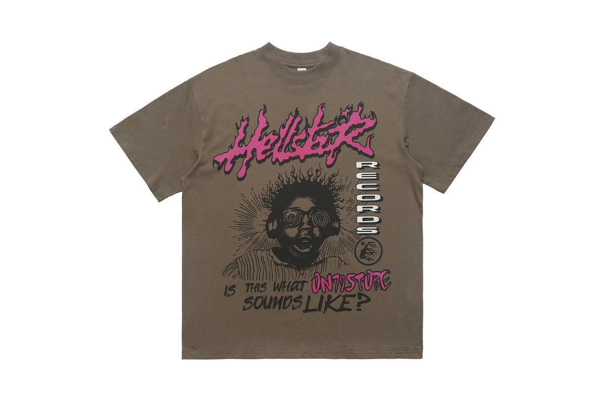 Hip-hop t-shirt psychedelic ganster top rapper tee in white