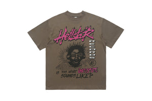 Hip-hop t-shirt psychedelic ganster top rapper tee in white