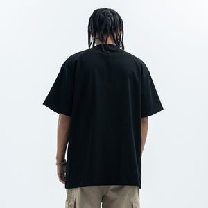 Retro racing t-shirt motorsports top retro logo tee in black