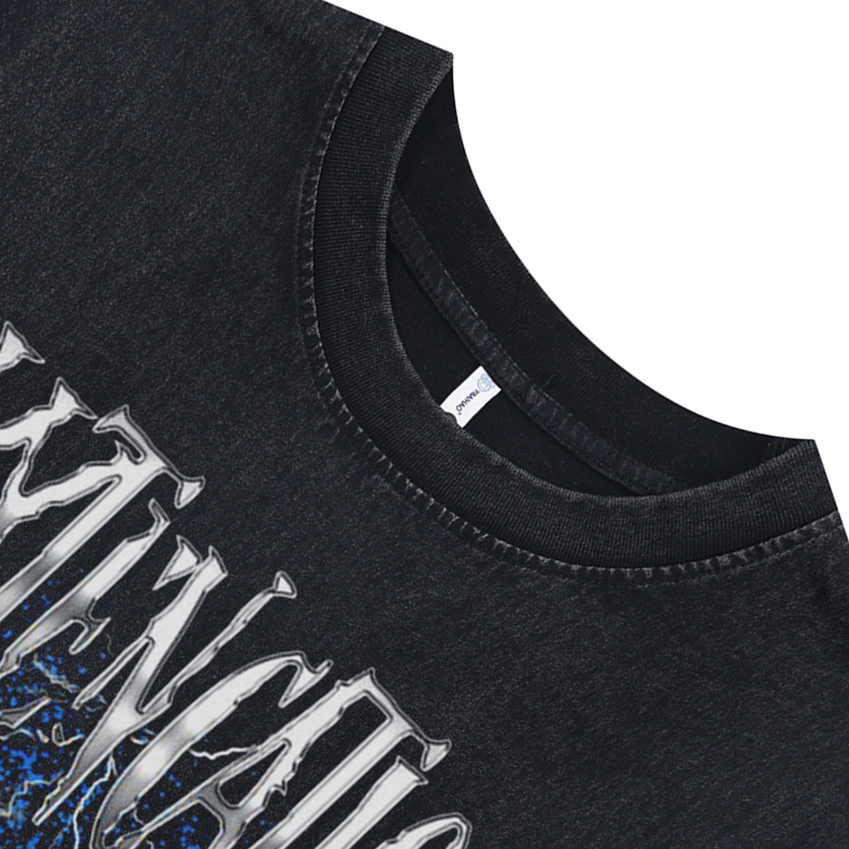 XXXtentacion sleeveless t-shirt vintage rapper vest 00s retro hip-hop tank top in acid wash black