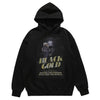 Black Gold hoodie punk pullover raver top black panther hood