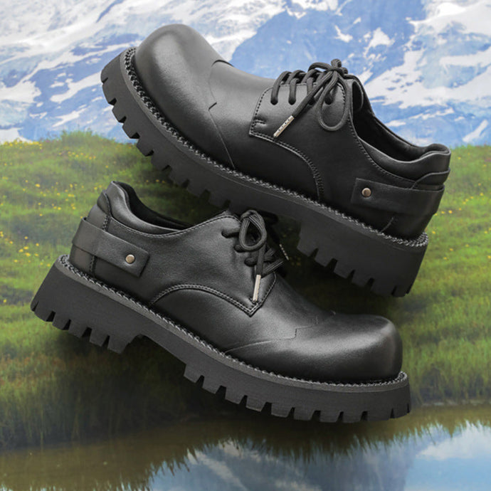 Utility Derby shoes black chunky sole grunge boots punk rocker trainers