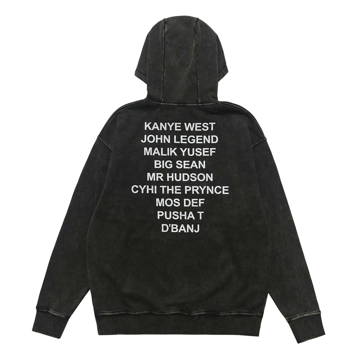 Beast slogan hoodie vintage wash pullover retro hip-hop jumper in acid grey