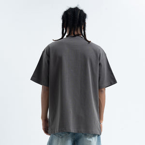 Angel devil t-shirt funny religion top retro cartoon tee in black