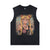 Sailor Moon sleeveless t-shirt vintage anime vest retro cartoon tank top in acid wash black