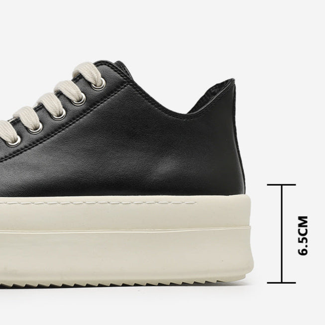 Chunky platform high tops black faux leather punk sneakers grunge shoes hip-hop trainers 00s style