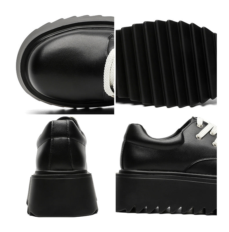 Extreme platform Derby shoes black lace up grunge punk rocker boots smart 00s style sneakers