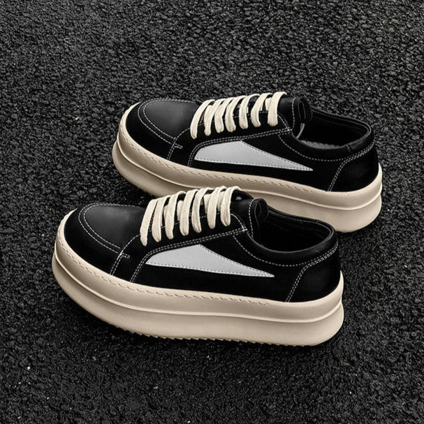 Chunky platform high tops black raver sneakers grunge shoes skater trainers 90s style faux leather