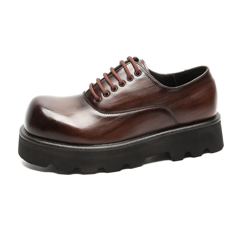 Chunky sole Derby shoes brown grunge platform classic smart retro boots