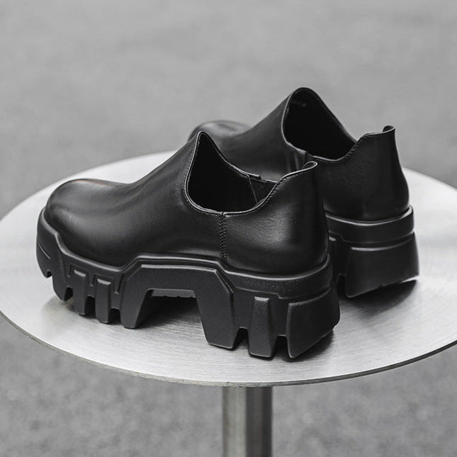 Extreme platform catwalk shoes black futuristic tractor sole rave trainers 90s style grunge sneakers