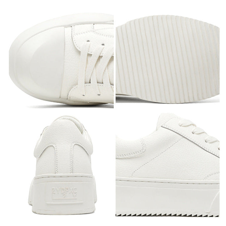 Chunky platform high tops white faux leather sneakers grunge shoes hip-hop trainers 00s style