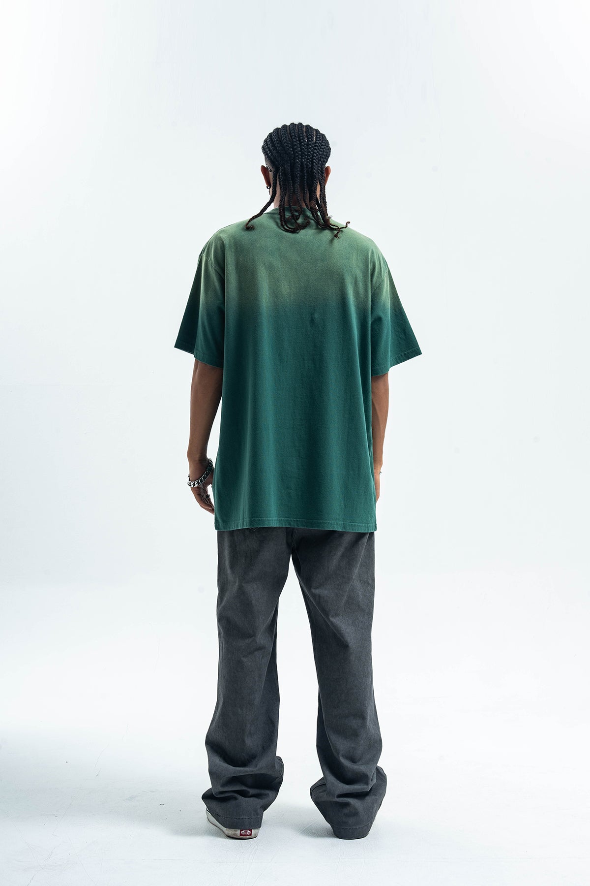 Duck cartoon t-shirt retro print tee old school top in green