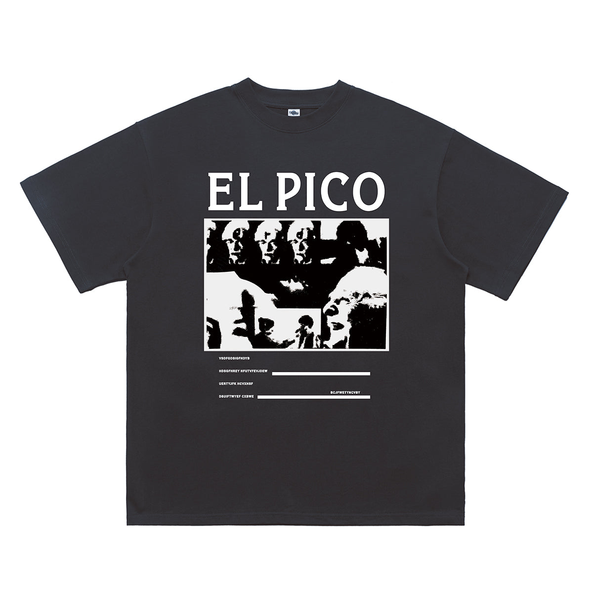 Creepy t-shirt monster print tee Gothic top in grey