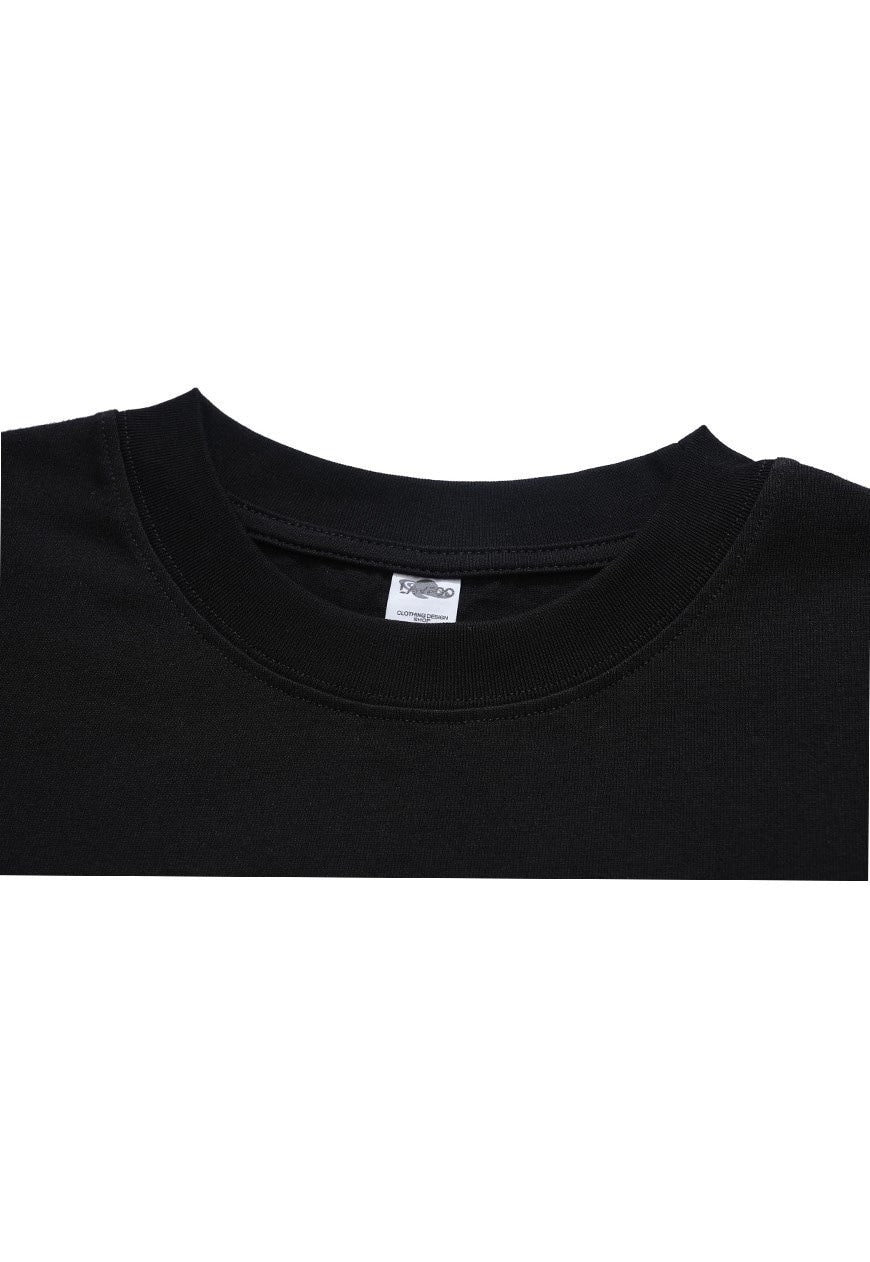 Tattoo print t-shirt Bonez slogan tee grunge top in black