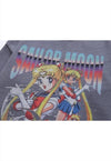 Sailor Moon sweater knitted distressed Anime jumper in grey