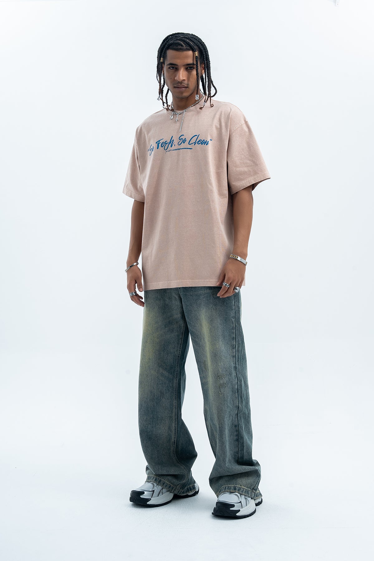 Outcast t-shirt retro hip-hop tee grunge rapper top in Pink