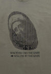 Jesus t-shirt retro saint print tee grunge punk top in grey