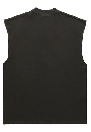 Goth teddy bear tank top surfer vest retro sleeveless tshirt