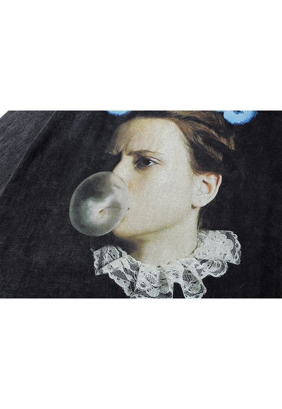 Bubble gum t-shirt renaissance long sleeve tee in acid black