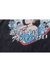 Japanese cartoon t-shirt anime tee retro skater top black