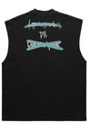 Abstract print tank top surfer vest retro sleeveless t-shirt