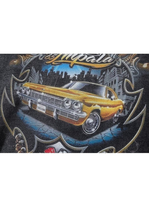 Cabriolet hoodie Cadillac print pullover car top acid grey