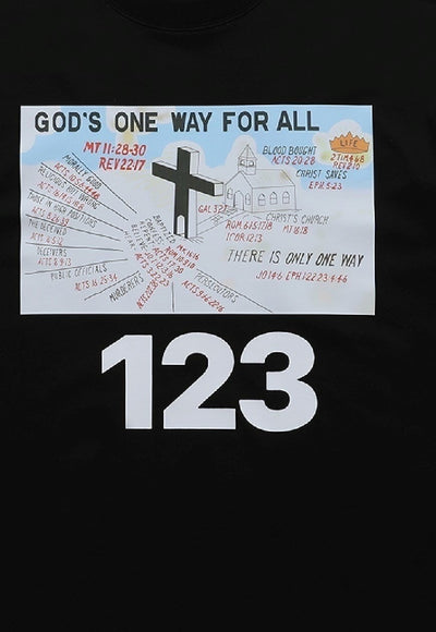 Bible print t-shirt cross print tee retro punk top in black