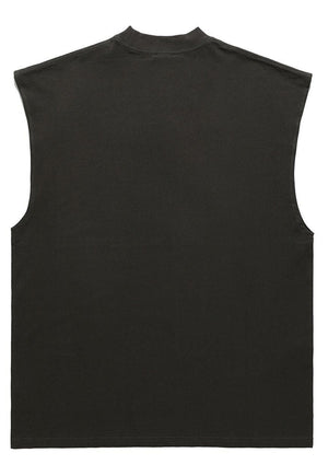 Gothic letter tank top surfer vest retro sleeveless t-shirt