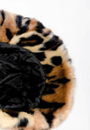 Festival faux fur bucket hat fluffy leopard hat animal print