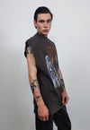 Rocker sleeveless t-shirt death print tank top surfer vest