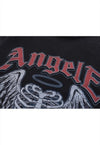 Angel wings sweater bones knit distressed scary jumper black