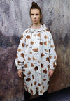 Decapitated bear jacket handmade animal print windbreaker