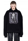 Krampus hoodie grunge pullover horror monster top in white