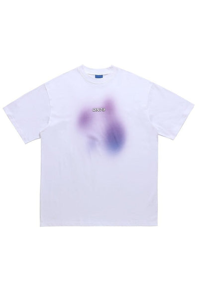 Paint splatter t-shirt graffiti tee grunge top in white