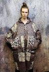 Leopard jacket handmade festival animal print windbreaker